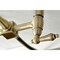 Kingston Brass Heritage Wall Mnt Bridge Kitchen Faucet W/Brass Sprayer, Brass KS1263ALBS - alternate 5